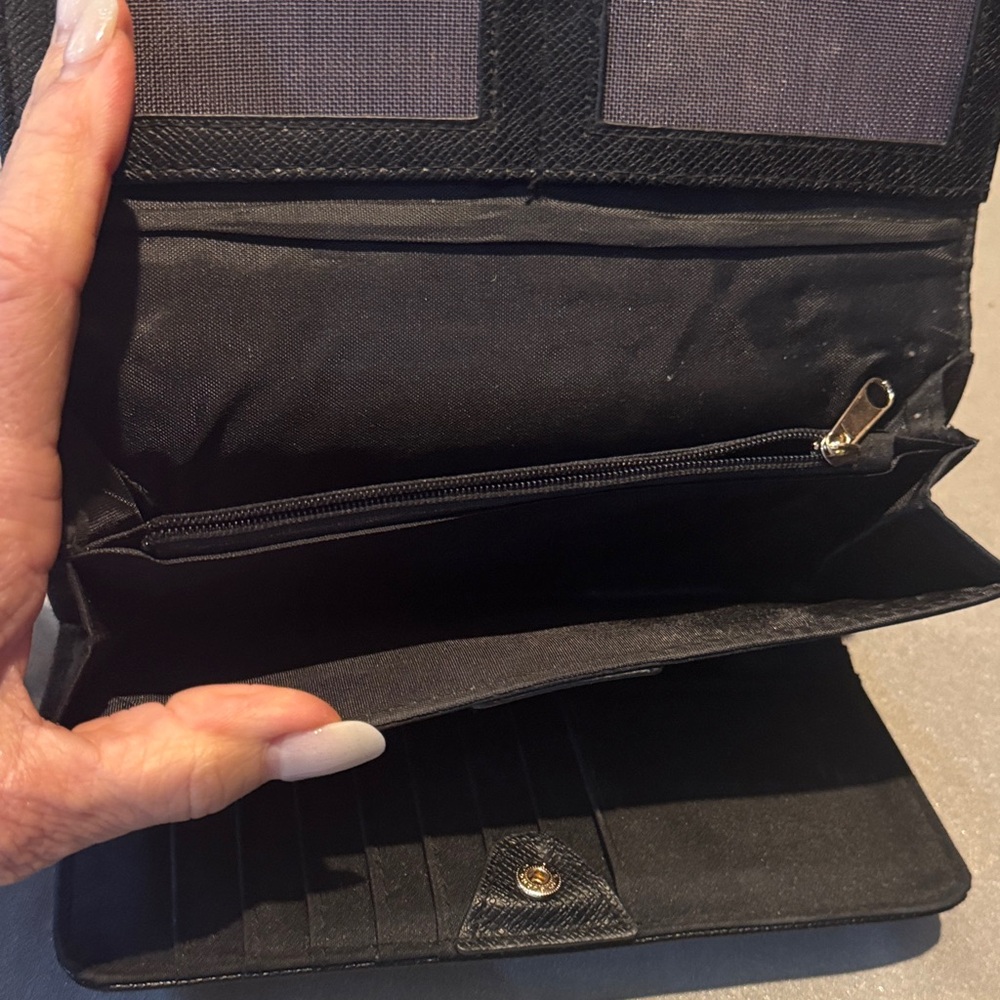 Tahari Black Clutch with Gold Accent - Picture 6 of 6